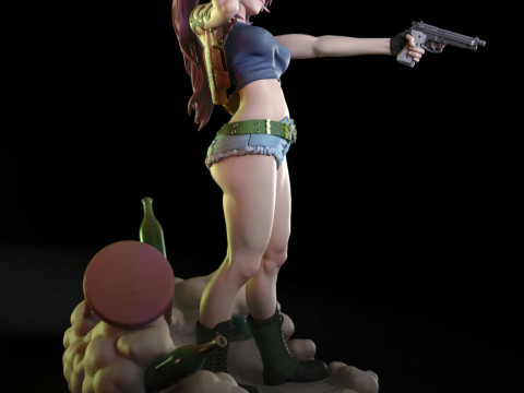Revy - Black Lagoon 3Dプリントモデル