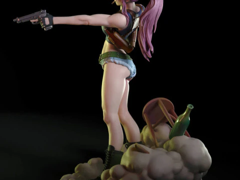 Revy - Black Lagoon 3D Print Model