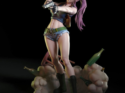 Revy - Black Lagoon 3Dプリントモデル