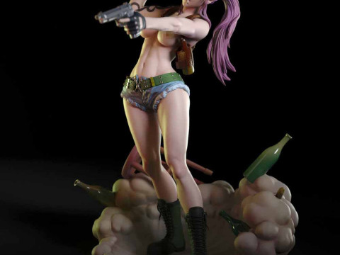 Revy - Black Lagoon 3Dプリントモデル