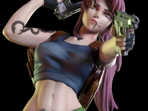 Revy - Black Lagoon 3D Print Model