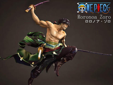 Roronoa Zoro - One Piece Modelo de Impressão 3D