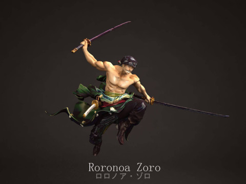 Roronoa Zoro - One Piece Modelo de Impressão 3D