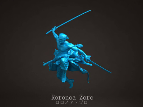Roronoa Zoro - One Piece Modelo de Impressão 3D