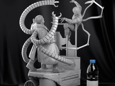 Spiderman Vs Doctor Octopus 3D Print Model