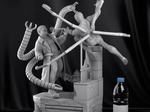 Spiderman Vs Doctor Octopus 3D Print Model