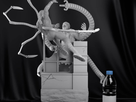 Spiderman Vs Doctor Octopus Model Cetak 3D