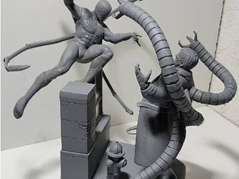Spiderman Vs Doctor Octopus Model Cetak 3D