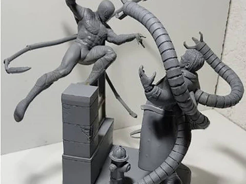 Spiderman Vs Doctor Octopus 3D Print Model