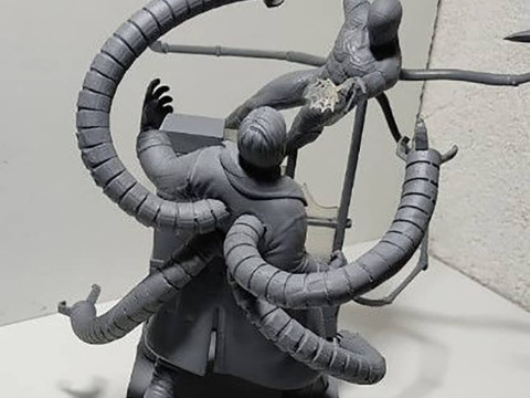 Spiderman Vs Doctor Octopus Model Cetak 3D