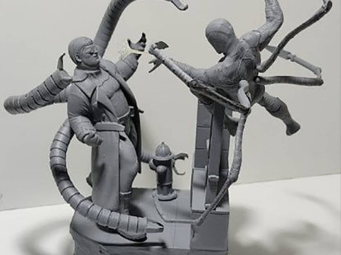Spiderman Vs Doctor Octopus Model Cetak 3D