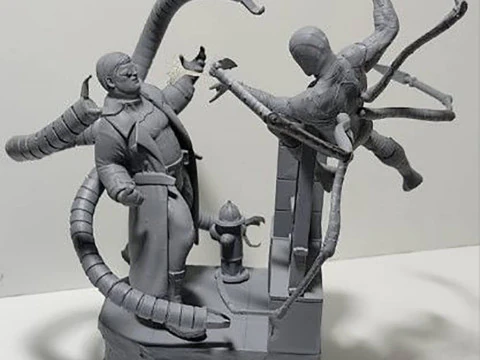 Spiderman Vs Doctor Octopus 3D Print Model