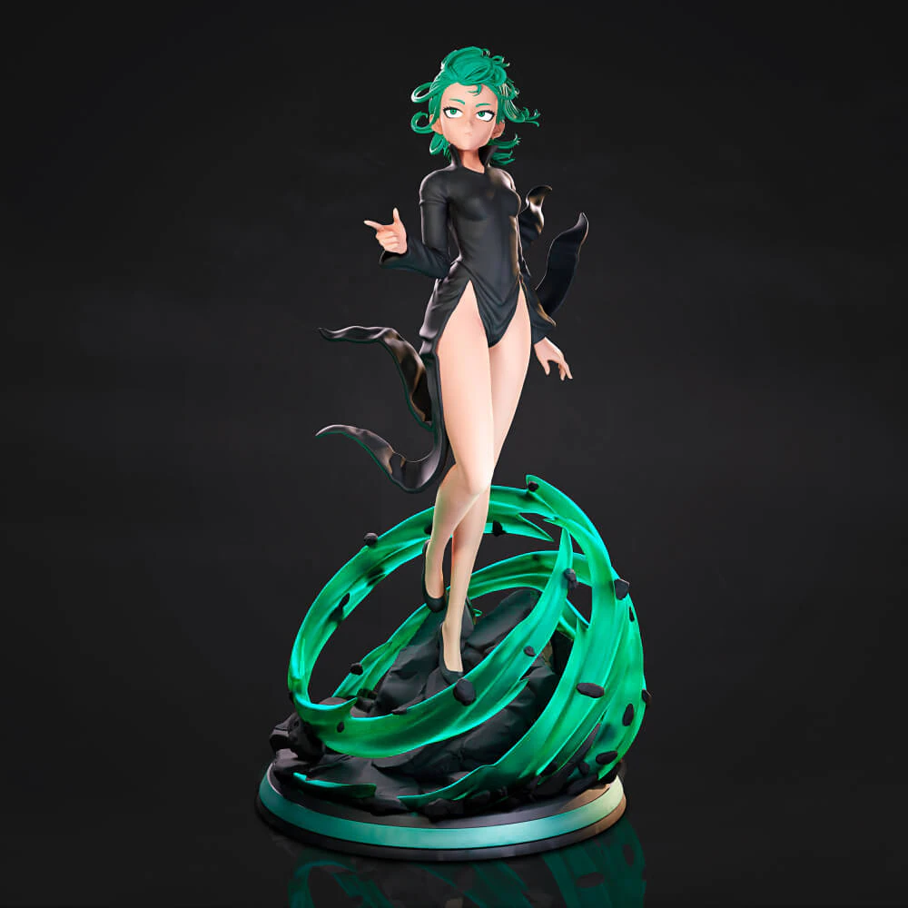 Tatsumaki - One Punch Man 3D Print Model .c4d .max .obj .3ds .fbx .stl .blend 