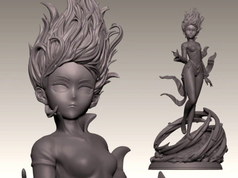 Tatsumaki - One Punch Man 3D Print Model