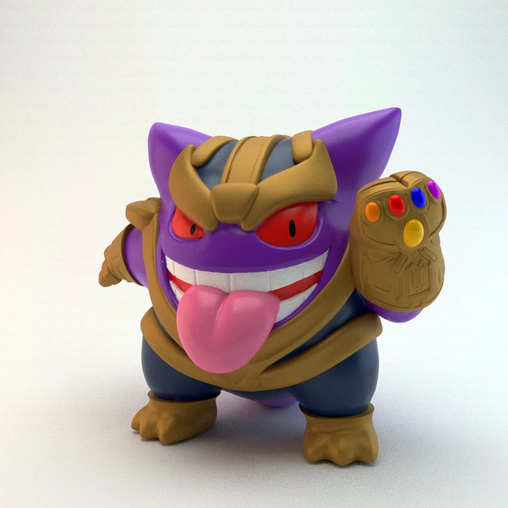 Thangar Thanos Gengar 3D Print Model .c4d .max .obj .3ds .fbx .stl .blend 