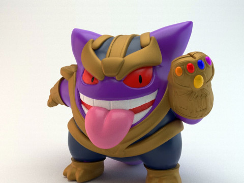 Thangar Thanos Gengar Model Cetak 3D