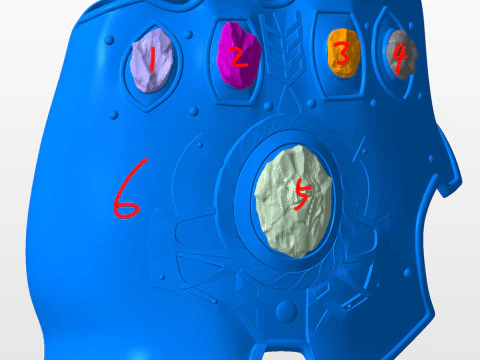 Gant de l'infini Thanos Modèles 3D en vedette