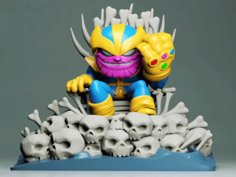 Thanos sul trono Chibi Modello di stampa 3D