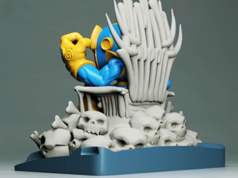 Thanos on Throne Chibi 3D 打印模型