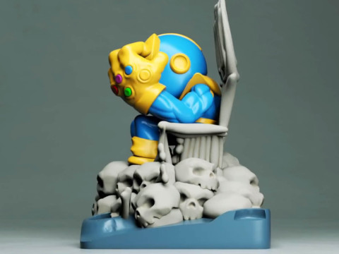 Thanos on Throne Chibi 3D 打印模型