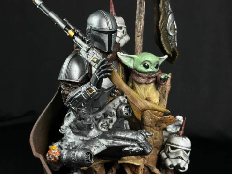 The Mandalorian and Grogu 3D प्रिंट मॉडल