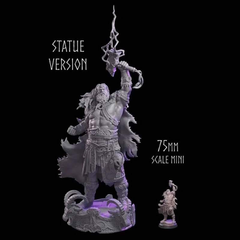 Thor God of Thunder 3Dプリントモデル .c4d .max .obj .3ds .fbx .stl .blend 