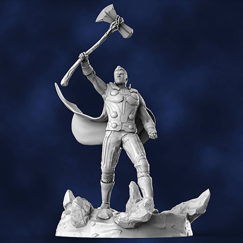 Thor With Stormbreaker 3D-Druckmodell .c4d .max .obj .3ds .fbx .stl .blend