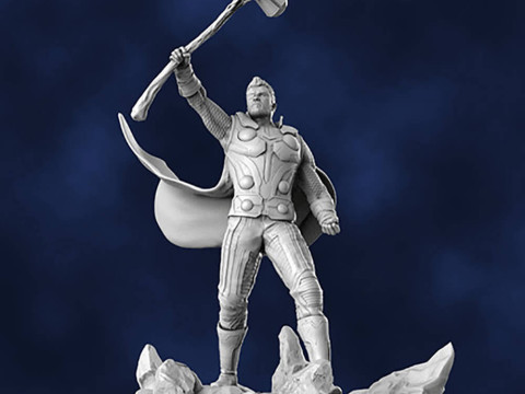 Thor With Stormbreaker 3D-Druckmodell