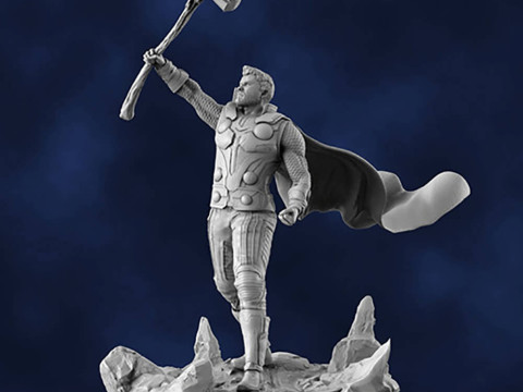 Thor With Stormbreaker 3D-Druckmodell