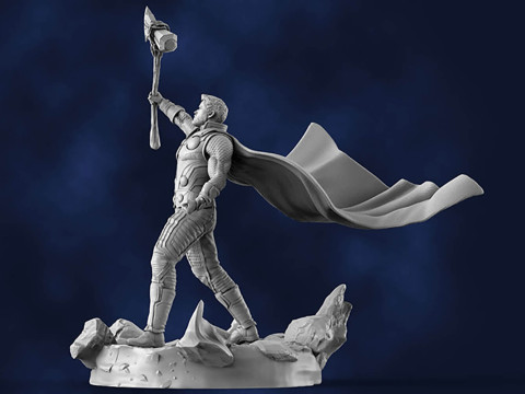 Thor With Stormbreaker 3D-Druckmodell