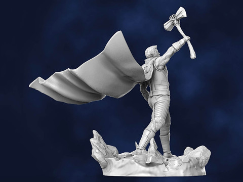 Thor With Stormbreaker 3D-Druckmodell