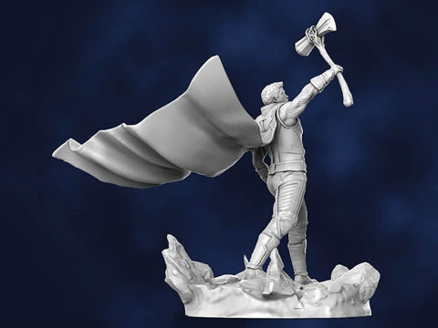 Thor With Stormbreaker 3D Print Model