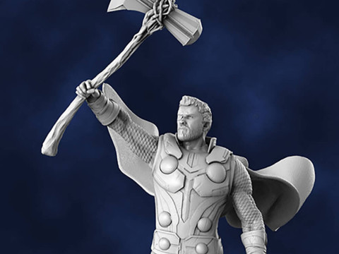 Thor With Stormbreaker 3D-Druckmodell