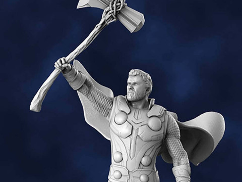 Thor With Stormbreaker 3D-Druckmodell