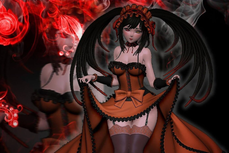 Tokisaki Kurumi From Date A Live 3D Print Model .c4d .max .obj .3ds .fbx .stl .blend