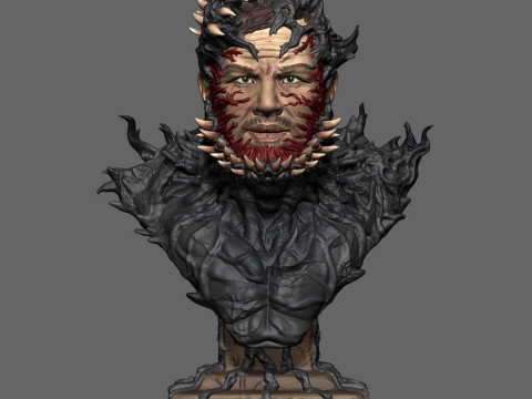 Venom - Tom Hardy Bust 3D 打印模型