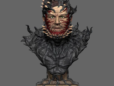 Venom - Busto de Tom Hardy Modelo de impresión 3D