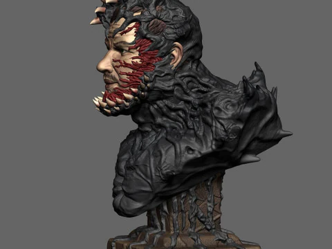 Venom - Tom Hardy Bust 3D Print Model