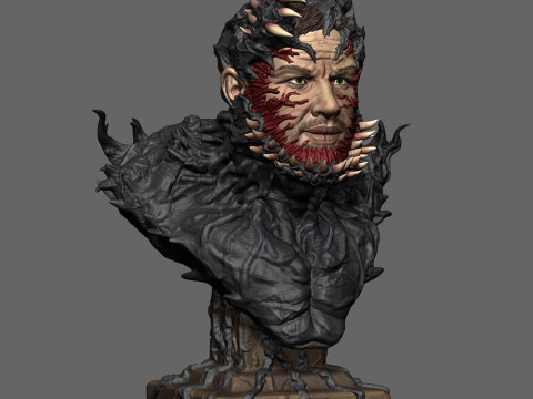 Venom - Tom Hardy Bust 3D Baskı Modeli