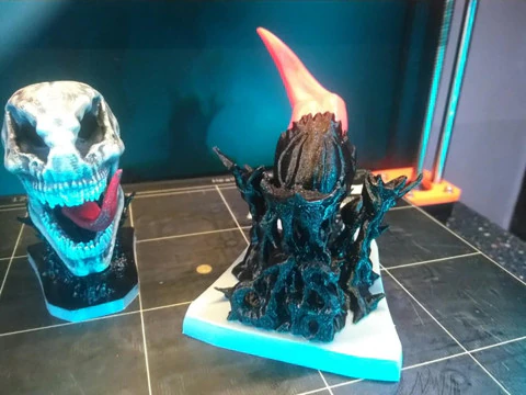 Venom Skull With Base 3D Print Model