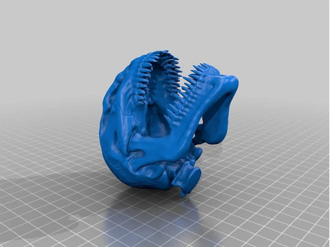 Venom Skull With Base 3D Print Model
