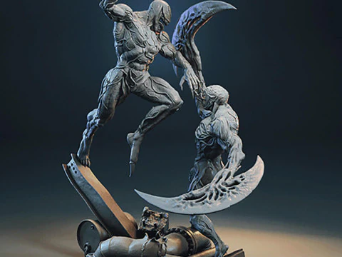 Venom Vs Riot Symbiote 3D Print Model
