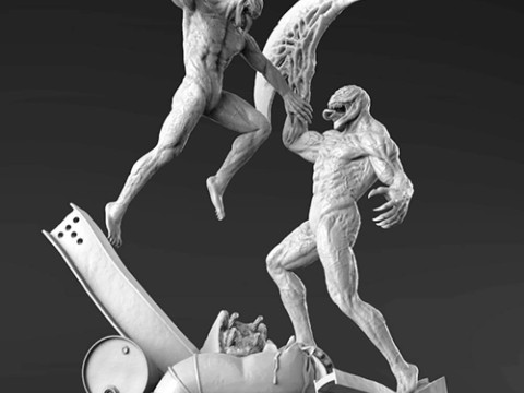 Venom Vs Riot Symbiote 3D 프린트 모델