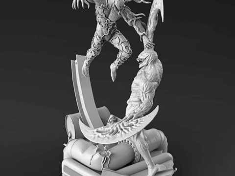 Venom Vs Riot Symbiote 3D 프린트 모델