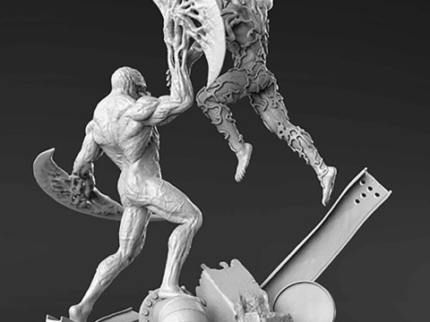 Venom Vs Riot Symbiote 3D 프린트 모델