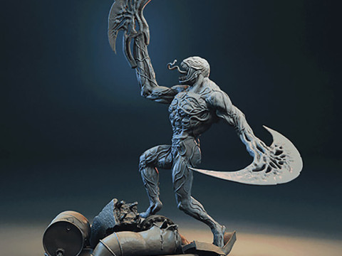 Venom Vs Riot Symbiote 3D 프린트 모델