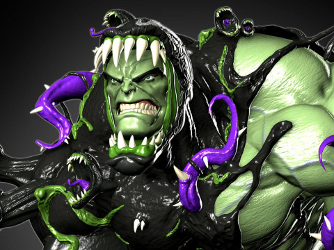 Venomized Hulk 3D Принт Модель