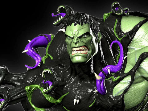 Venomized Hulk 3D Print Model