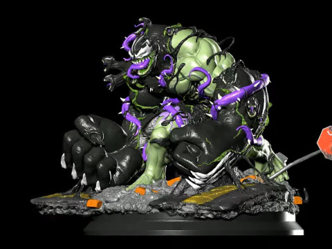 Venomized Hulk 3D Print Model