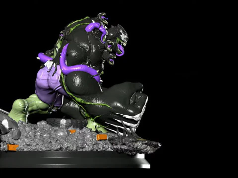 Venomized Hulk 3D Print Model
